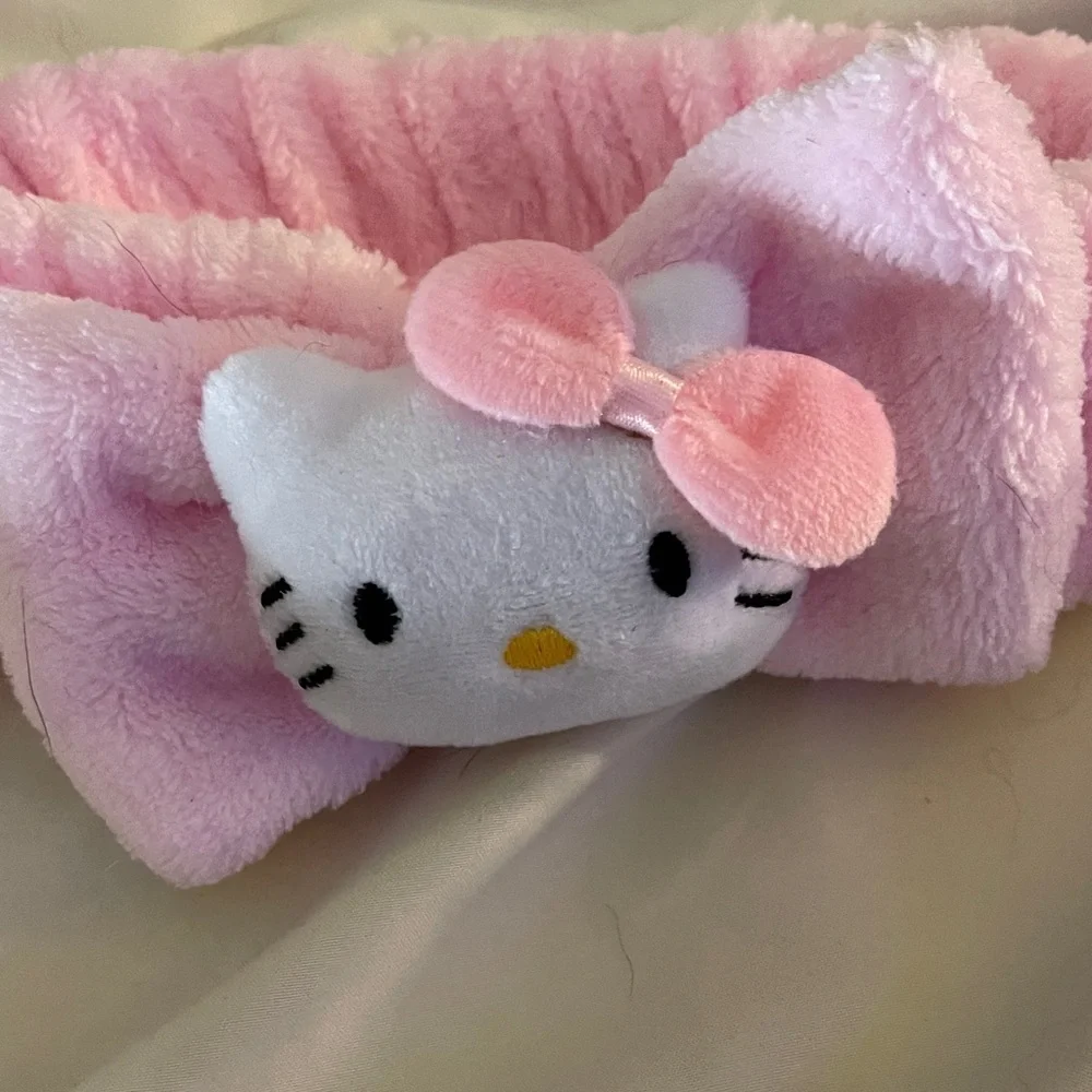 Hello Kitty Bundle plush headband, charm, and wristlet all Hello Kitty New